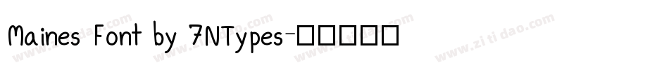Maines Font by 7NTypes字体转换